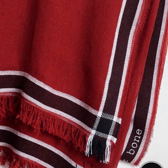 Rag and bone lance logo scarf rust new with tags - Picture 2 of 7